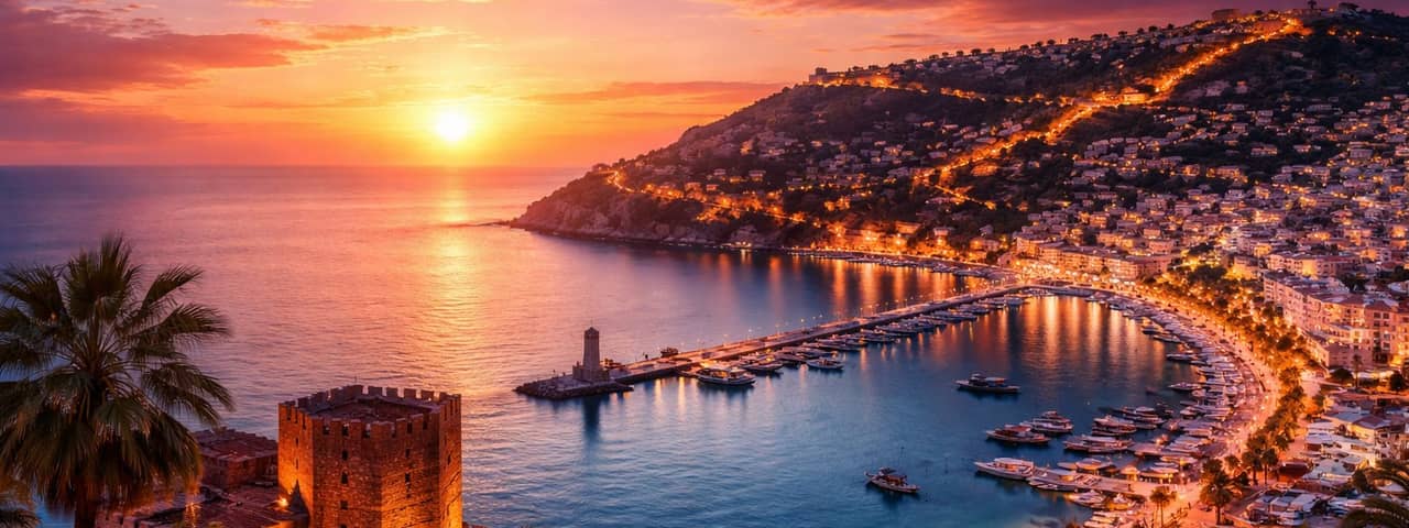 Zachód słońca w Alanyi, Alanya