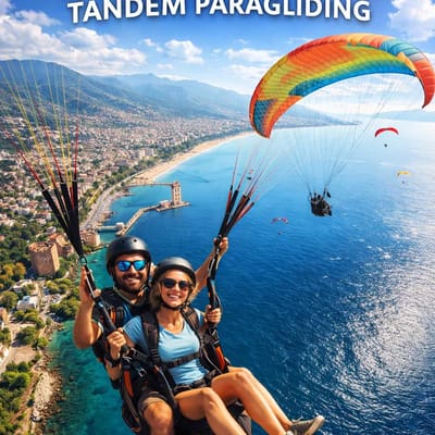 Best Alanya Tandem Paragliding Tour Fly Over Cleopatra Beach