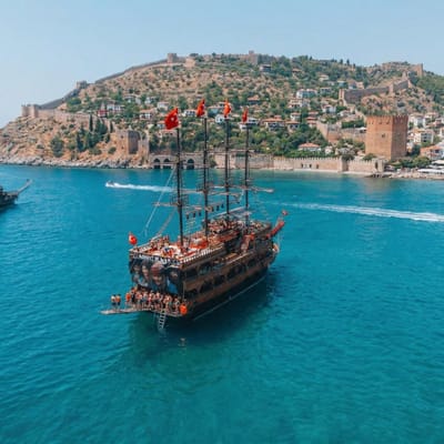 Alanya Boat Trip Best Cruise with Kids Animation & Swimming Stops