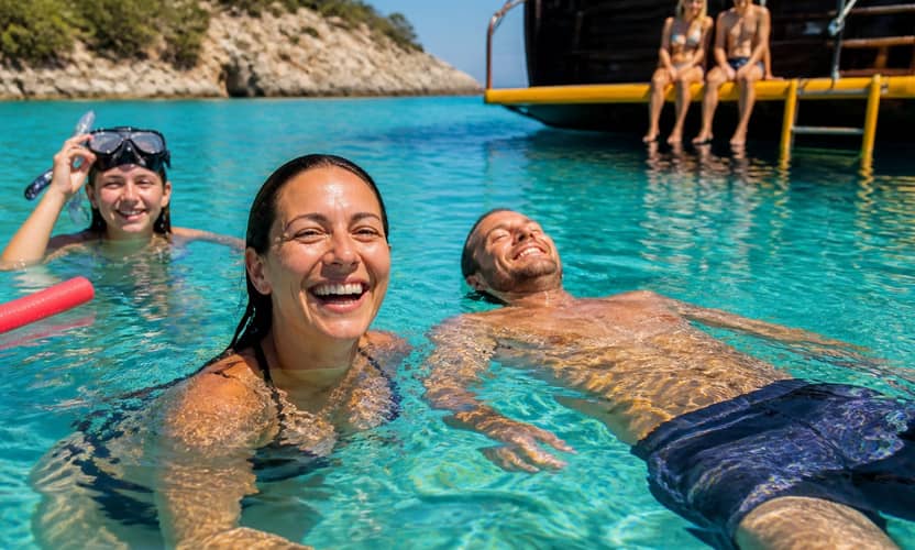 Alanya lyxig piratbåtstur med lunch och drycker 6