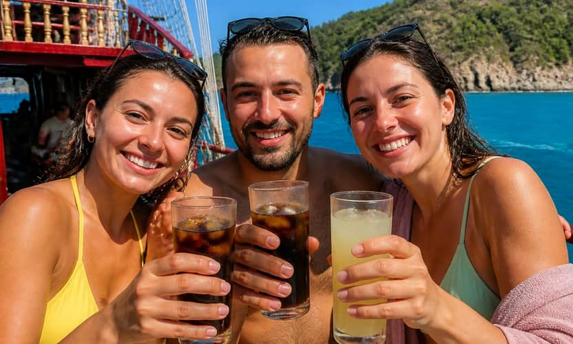 Alanya lyxig piratbåtstur med lunch och drycker 4