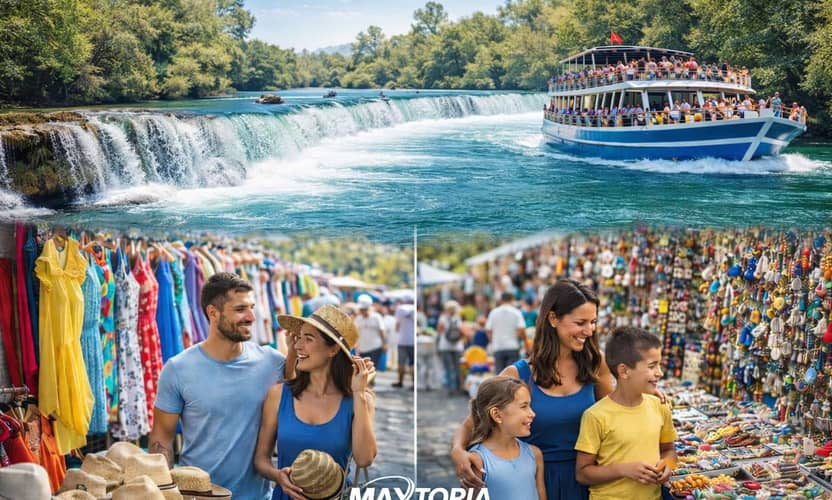 Manavgat Boat Tour from Side: River, Waterfall & Market Day 1