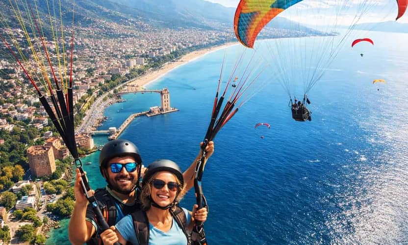 Alanya Paragliding – Tandem Flight with a Female Pilot Option 1