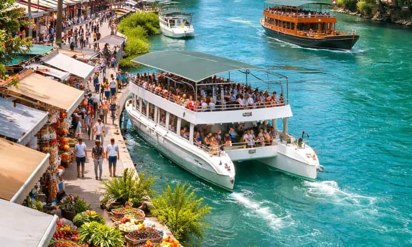 Manavgat Boat Tour from Alanya with Waterfall and Bazaar Visits 1